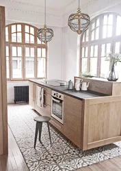 Laminate and tiles in the kitchen photo combined flooring