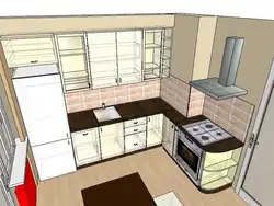 Kitchen design with ventilation duct