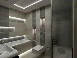 Bathroom with niches in the wall photo
