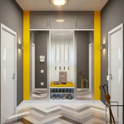 Interior of a square hallway in an apartment