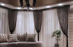 Curtains for the windows in the living room modern photo design