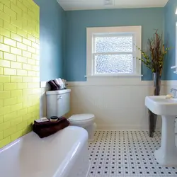 Bathroom interior painting tiles