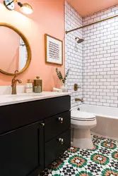 Bathroom interior painting tiles