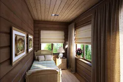 Дизайн гостиной с вагонкой на стенах