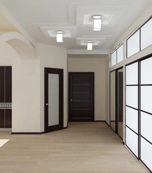 Living Room Design Photo With Dark Doors