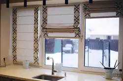 Рымскія шторы сучасныя на кухню фота