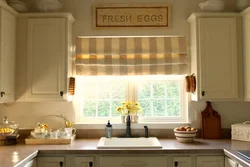 Modern Roman blinds for the kitchen photo