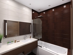 Bathroom Design Brown Tiles