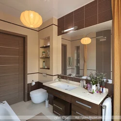 Ванная комната дизайн коричневая плитка
