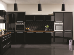 Modern kitchen design in dark colors