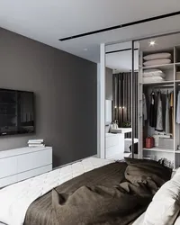 Walk-in closet in the bedroom photo