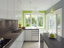 Color combination in the kitchen interior photo white