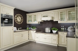 Color vanilla gloss photo kitchen