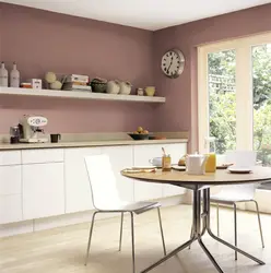 Cocoa color with milk in the kitchen interior