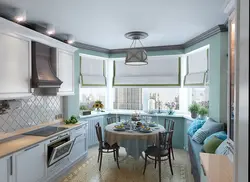 Kitchen half-bay window design