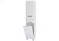 Wardrobe with laundry basket in the bathroom photo