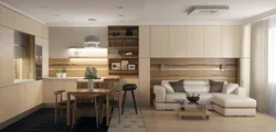 Kitchen living room design oblong