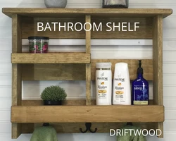 Wooden Bath Shelves Photo