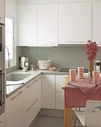 Kitchens in Khrushchev photo in light colors photo
