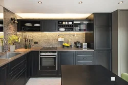 Photo Wenge Kitchen With Gray