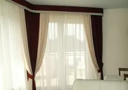 Design Of Curtains For The Living Room On The Ceiling Cornice