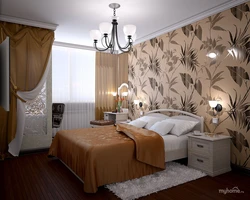 Stylish wallpaper for the bedroom photo in the interior
