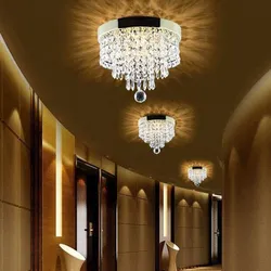 Ceiling chandeliers in the hallway modern design photo