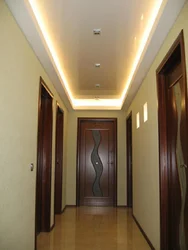 Photo of suspended ceilings with lighting in the hallway