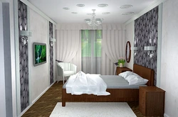 Interior in a Khrushchev-era bedroom with a window