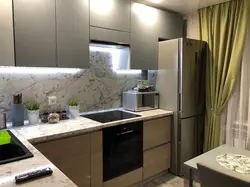 Kitchen 12 Sq M Design Photo In Light Colors