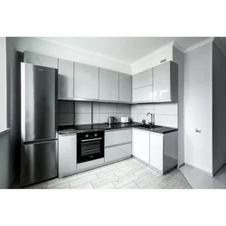 White corner kitchen design