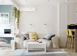 Living Room Bedroom Design In Scandinavian Style