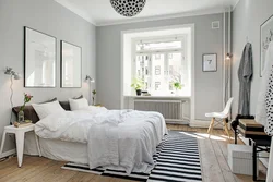 Дизайн спальни гостиной в скандинавском стиле