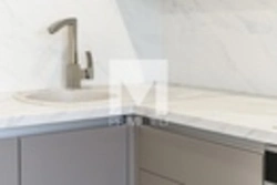 Levanto white egger marble in the kitchen interior