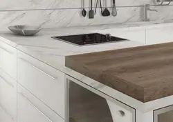 Мрамор леванто белый egger в интерьере кухни