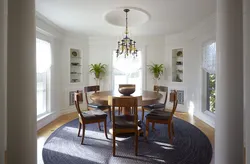 Living room interior with round table photo
