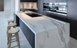 Marble in the kitchen interior