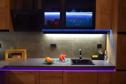 Kitchens With LED Lighting Photo
