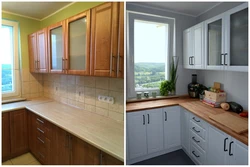 Kitchen facade before and after photos
