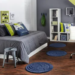 Gray Teenager Bedroom Interior