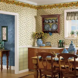 Wallpaper in the kitchen photo renovation