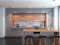Kitchen design three-level photo