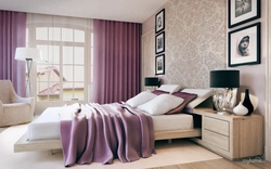 How to choose curtains to match wallpaper with flowers in the bedroom photo