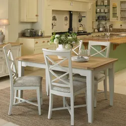 Kitchen table design with chairs photo