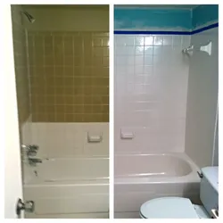 Paint bathroom tiles with your own hands before and after photos