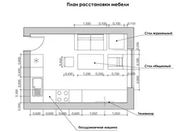 Расстаноўка інтэр'ера на кухні