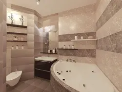 Дызайн туалета сумешчанага з кутняй ваннай