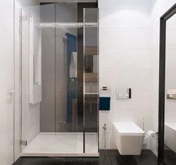 Bathroom design 4 sq m with shower