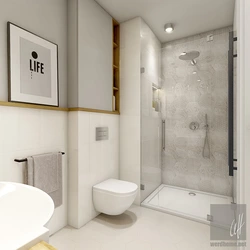 Bathroom design 4 sq m with shower