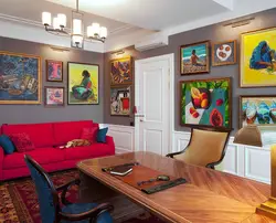 Paintings By Artists In The Living Room Interior